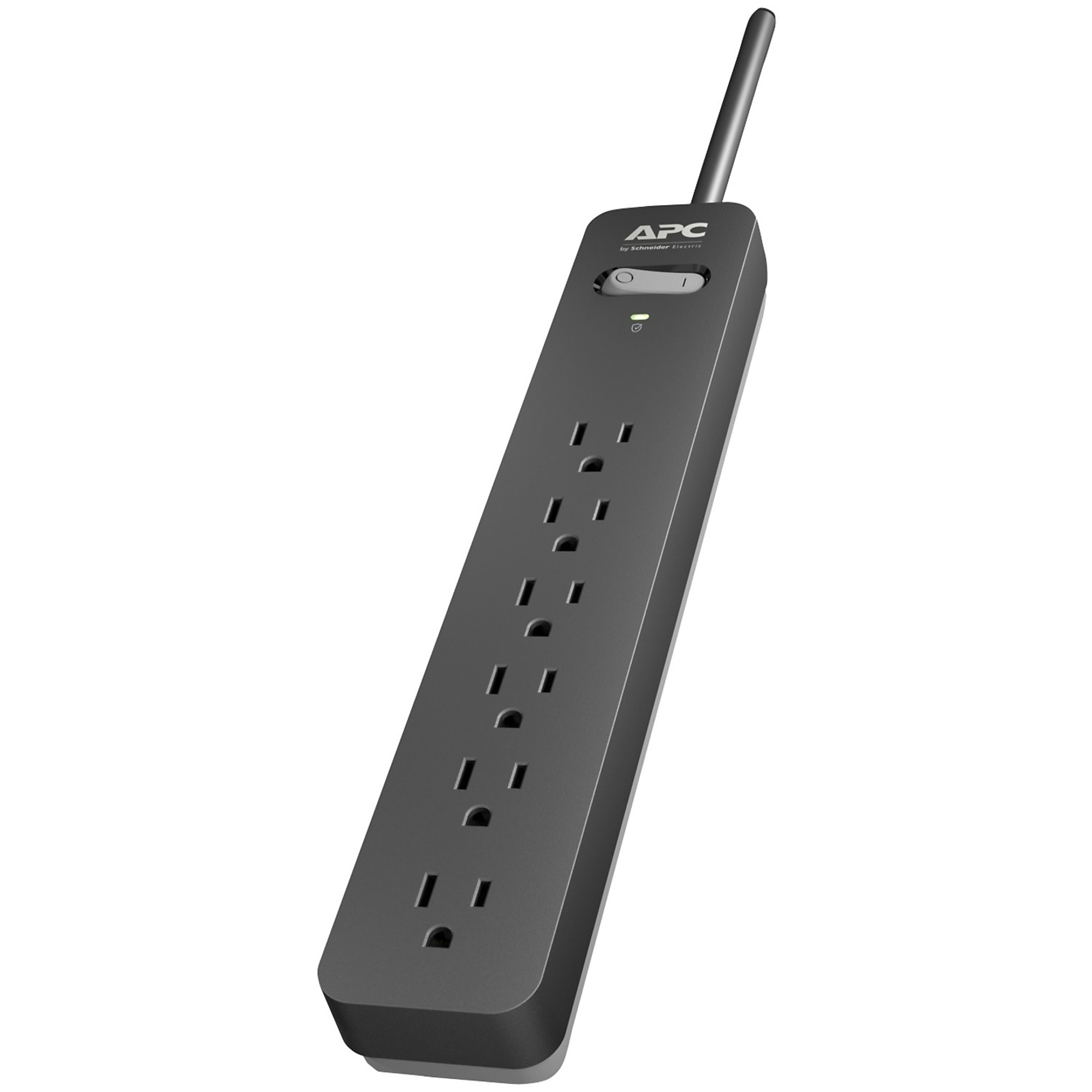 APC SurgeArrest®, 6-Outlet Surge Protector, Cord Length 25 ft, Cable Gauge 14 Amps 15 Model# PE625